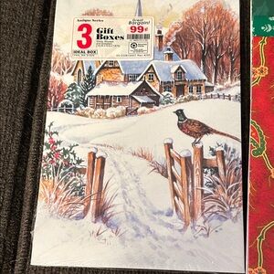 Holiday Gift Boxes - Winter Scene